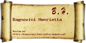 Bagnovini Henrietta névjegykártya